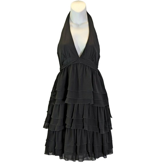 Zara Basic Little Black Dress Ruffle Halter - Picture 11 of 11
